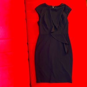 DKNY, Black midi dress. Size 2